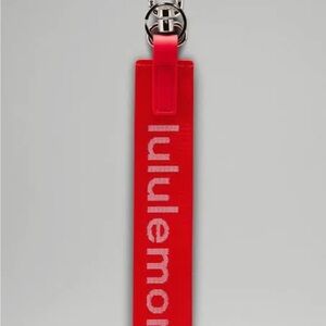 lululemon athletica Never Lost Red Key chain- Brand New
